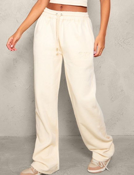Tall Stone Embroidered Wide Leg Joggers