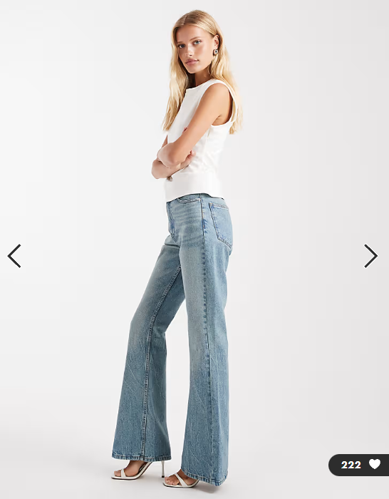 ASOS DESIGN 90s flare jean in pale vintage wash