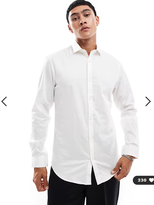 Jack & Jones Premium slim fit shirt in white