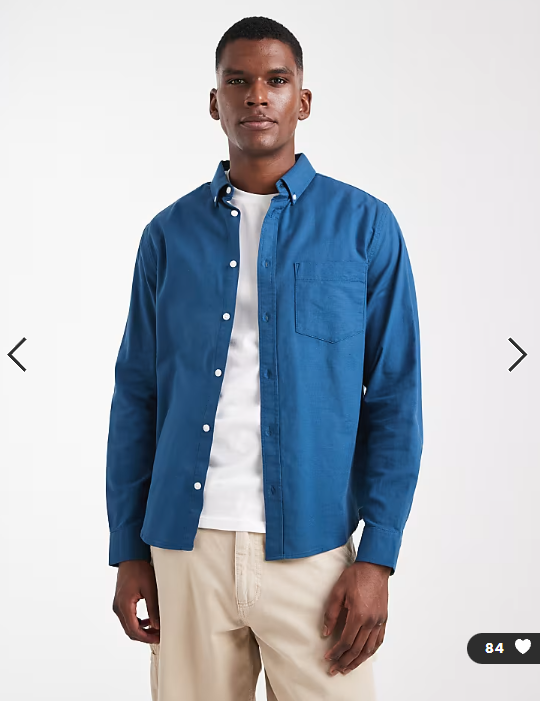 ASOS DESIGN oxford regular shirt in teal