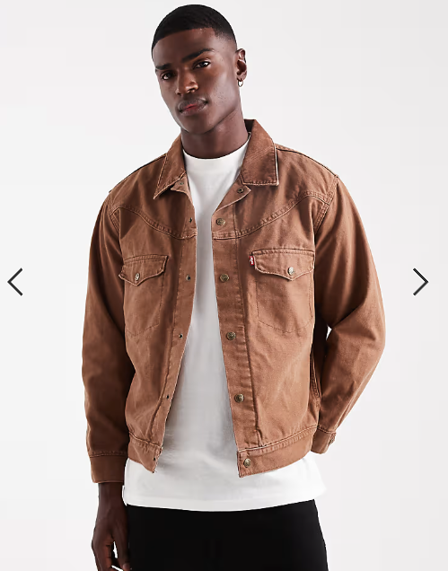 Levi's western shorthorn trucker jacket in tan