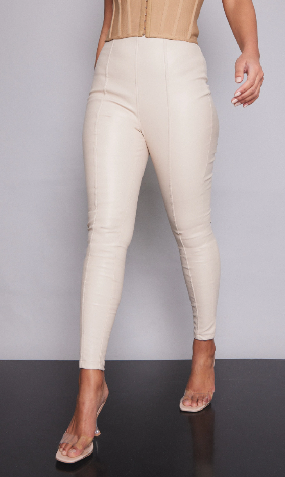 Stone Faux Leather Stretch Leggings