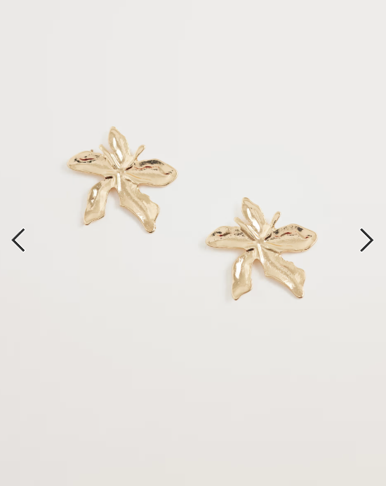 ONLY tropical flower earrings in gold