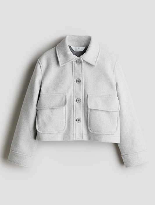 Young - H&M - FELTED SHIRT JACKET