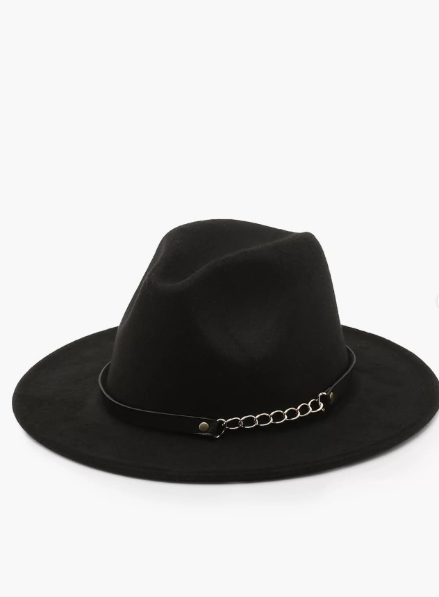 Chain Detail Fedora Hat