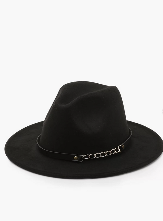 Chain Detail Fedora Hat