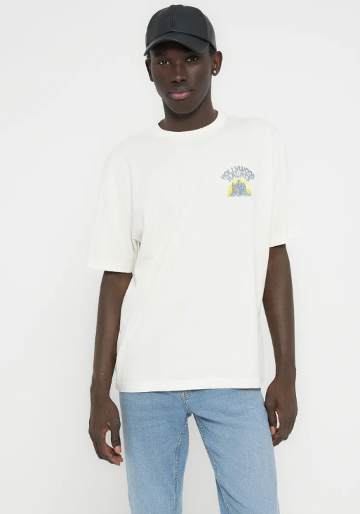 Hollister Co. BAGGY CITY - Print T-shirt - white
