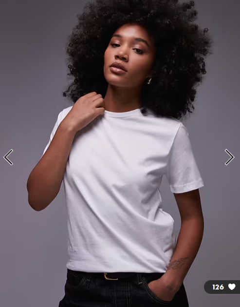 Mango round neck t-shirt in white