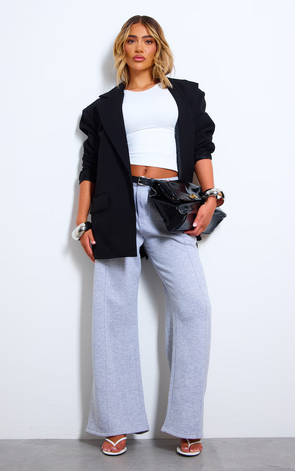 White Contour Crew Neck Fitted Vest Top