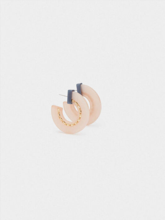 Light Pink Circle Colored Earrings