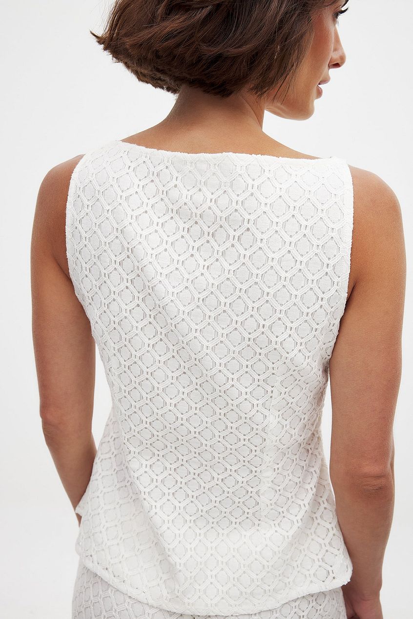 Na-kd Anglaise Button Detail Vest