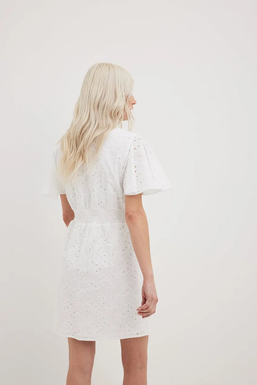 Anglaise Button Up Mini Dress