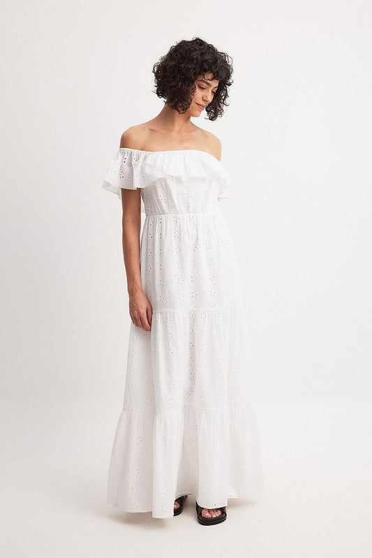 Anglaise Off Shoulder Maxi Dress