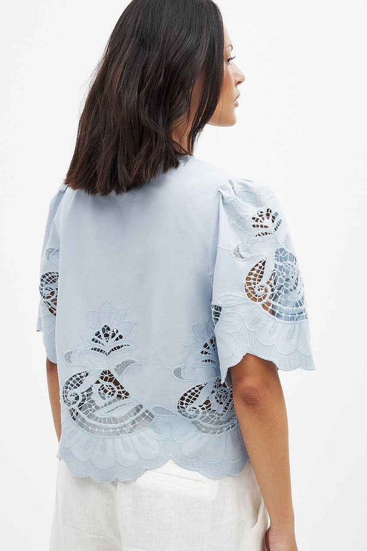 Na-kd Anglais Tie Front Blouse