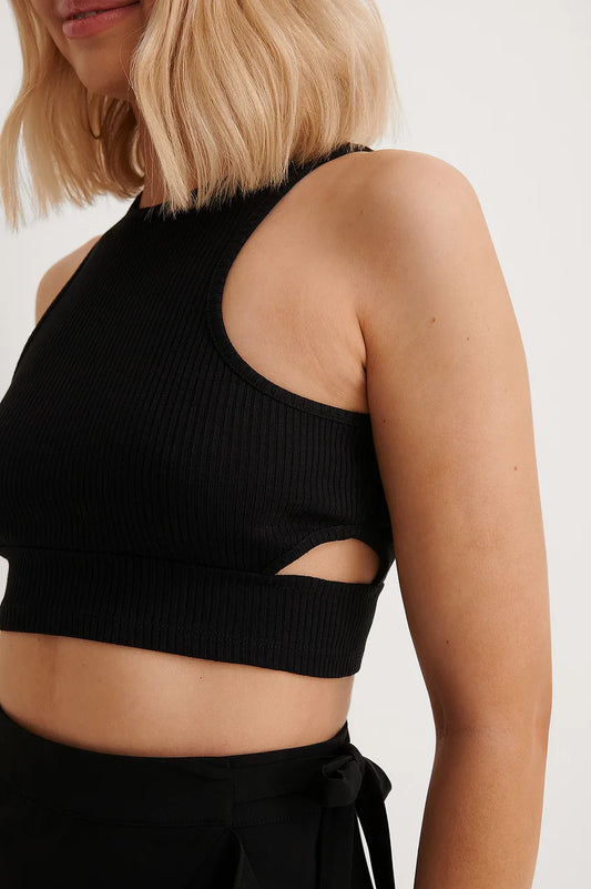 Cut Out Ribbed Top