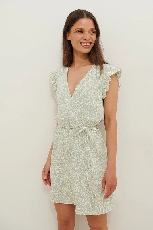 Flowy Wrap Mini Dress
