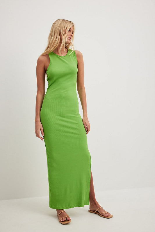 Asymmetric Back Maxi Dress