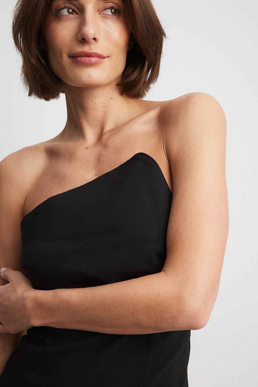 Na-kd Asymmetric Bandeau Mini Dress