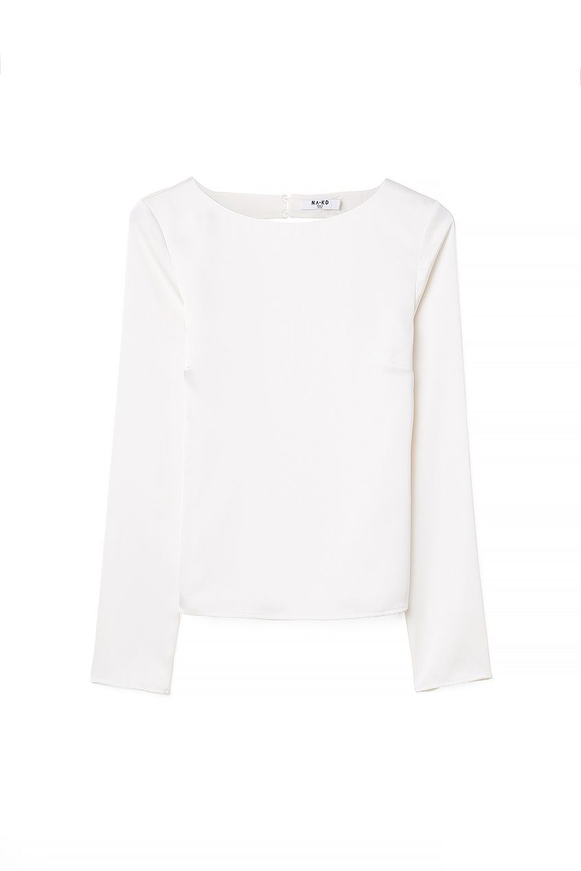 Asymmetric Open Back Blouse