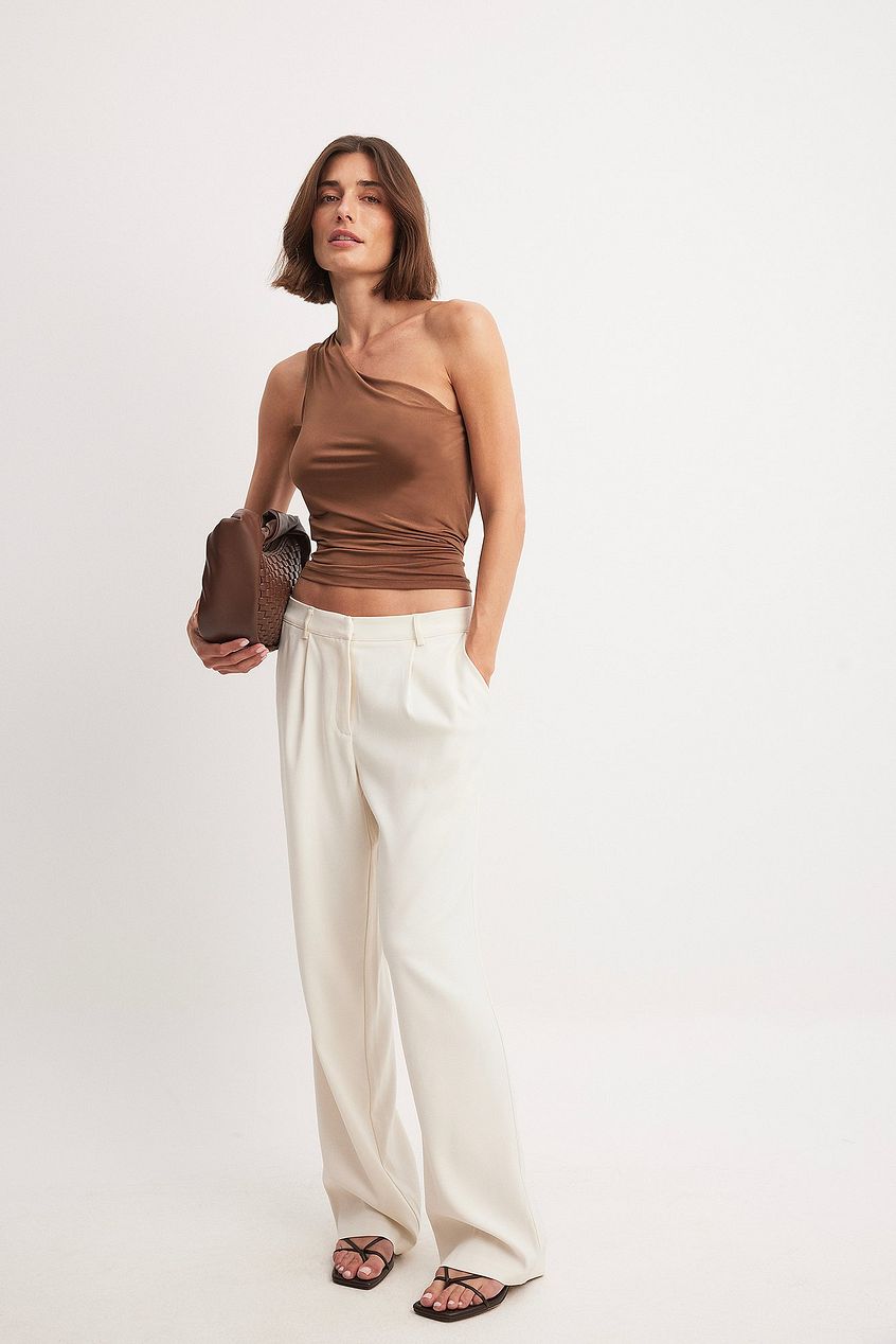 Asymmetric Straps Draped Top