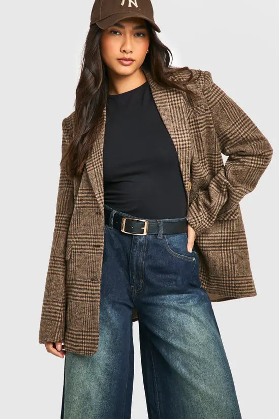 Boohoo Chunky Gold Buckle Boyfriend Belt