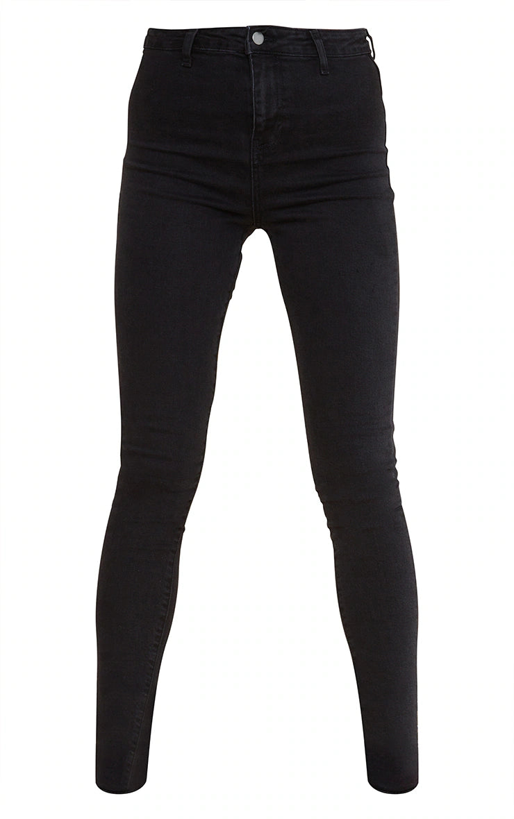 Tall Black Super Stretch High Waisted Skinny Jeans