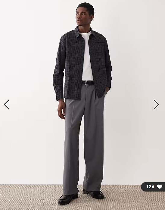 ASOS DESIGN relaxed check shirt in black
