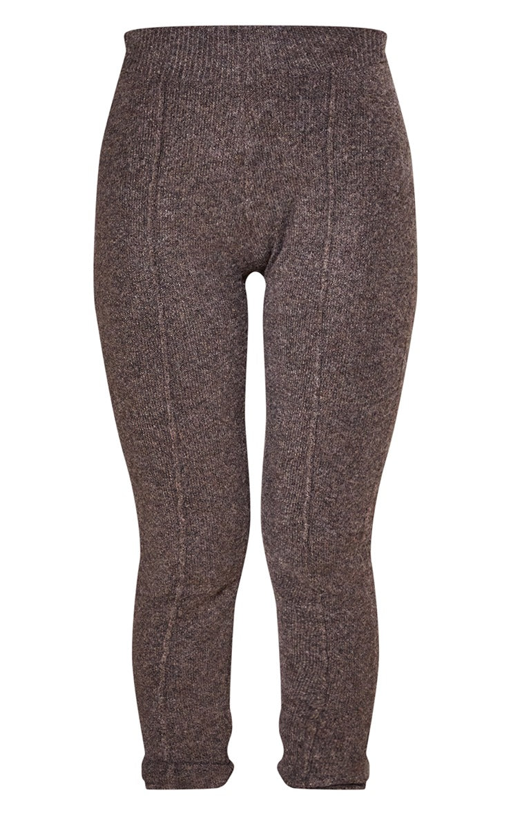 Chocolate Knitted High Waisted Leggings