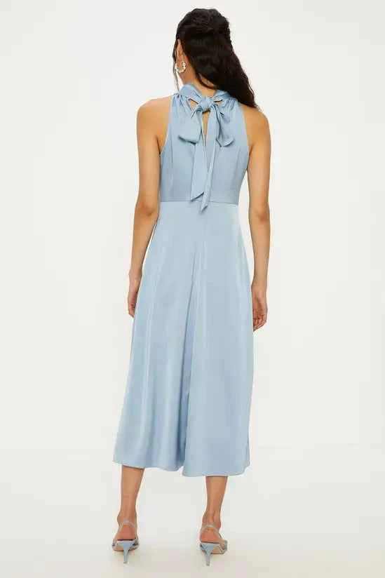 Oasis - Satin Halter Neck Midi Bridesmaid Dress