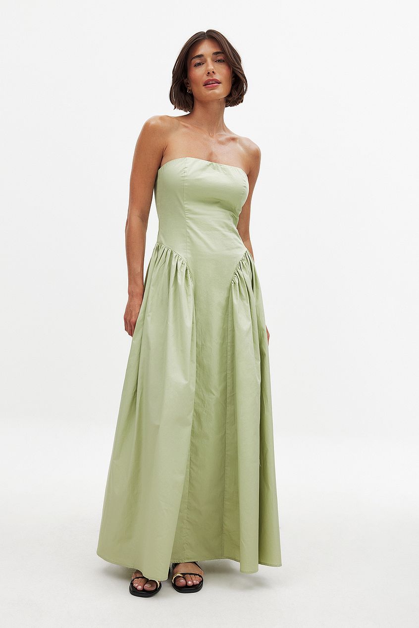 Na-kd Bandeau Flowy Maxi Dress