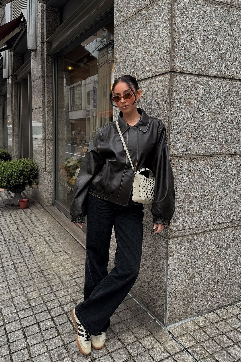 Cropped Bomber Jacket