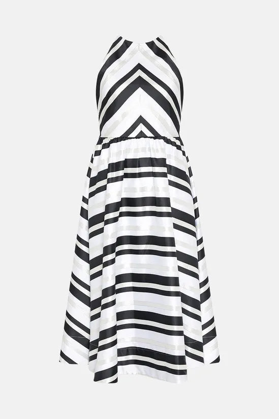 Cami Dress In Organza Stripe