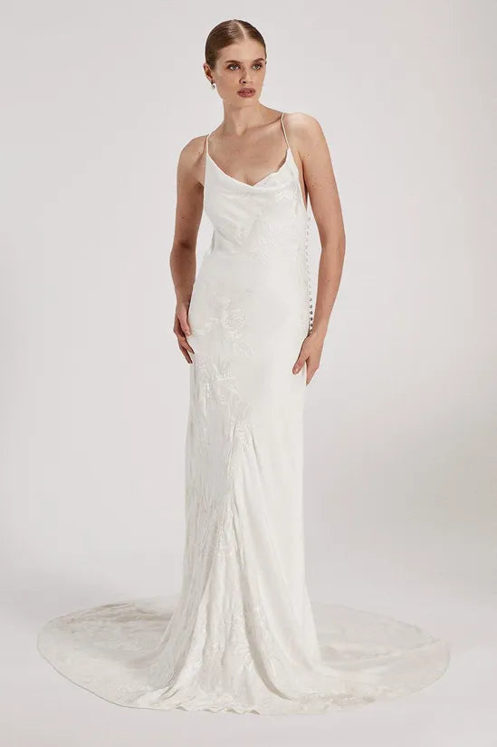 Coast RSN Inspired Satin Cowl Maxi Dress