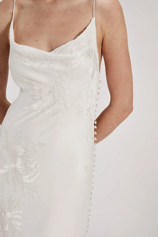 Coast RSN Inspired Satin Cowl Maxi Dress