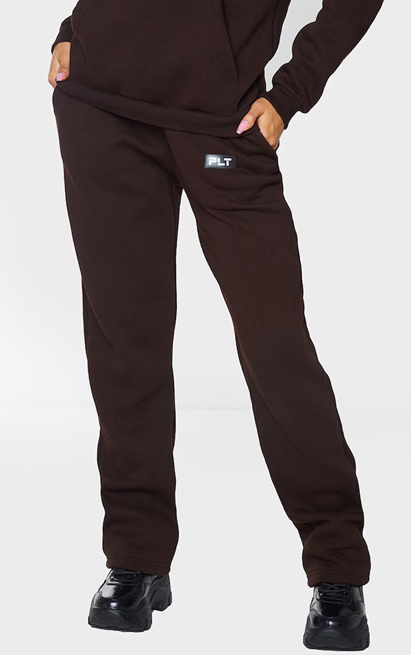 Plt - Logo Chocolate Badge Detail Straight Leg Sweatpants