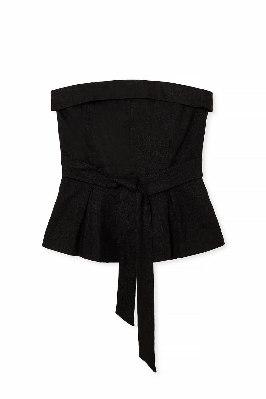 Belted Fold Detail Top
