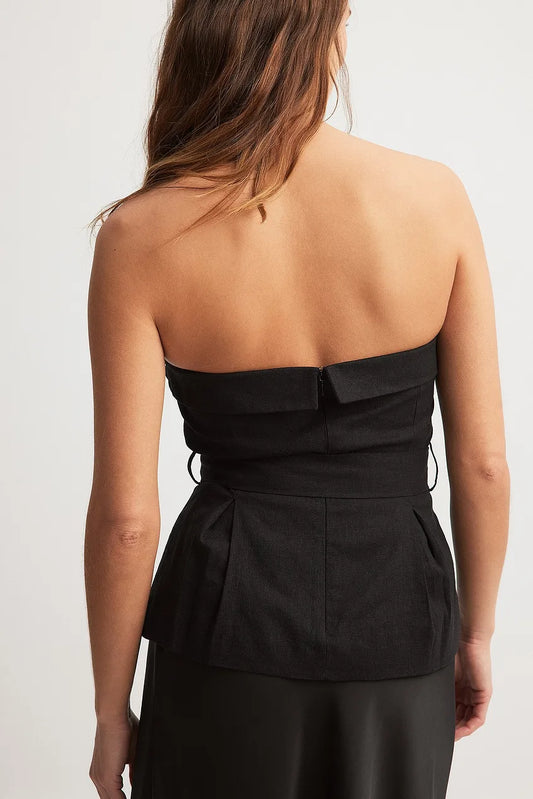 Belted Fold Detail Top