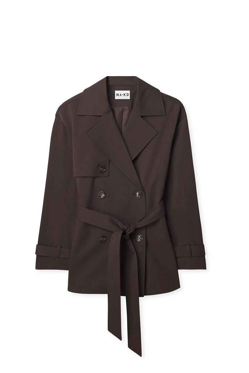 Na-kd Belted Short Trenchcoat