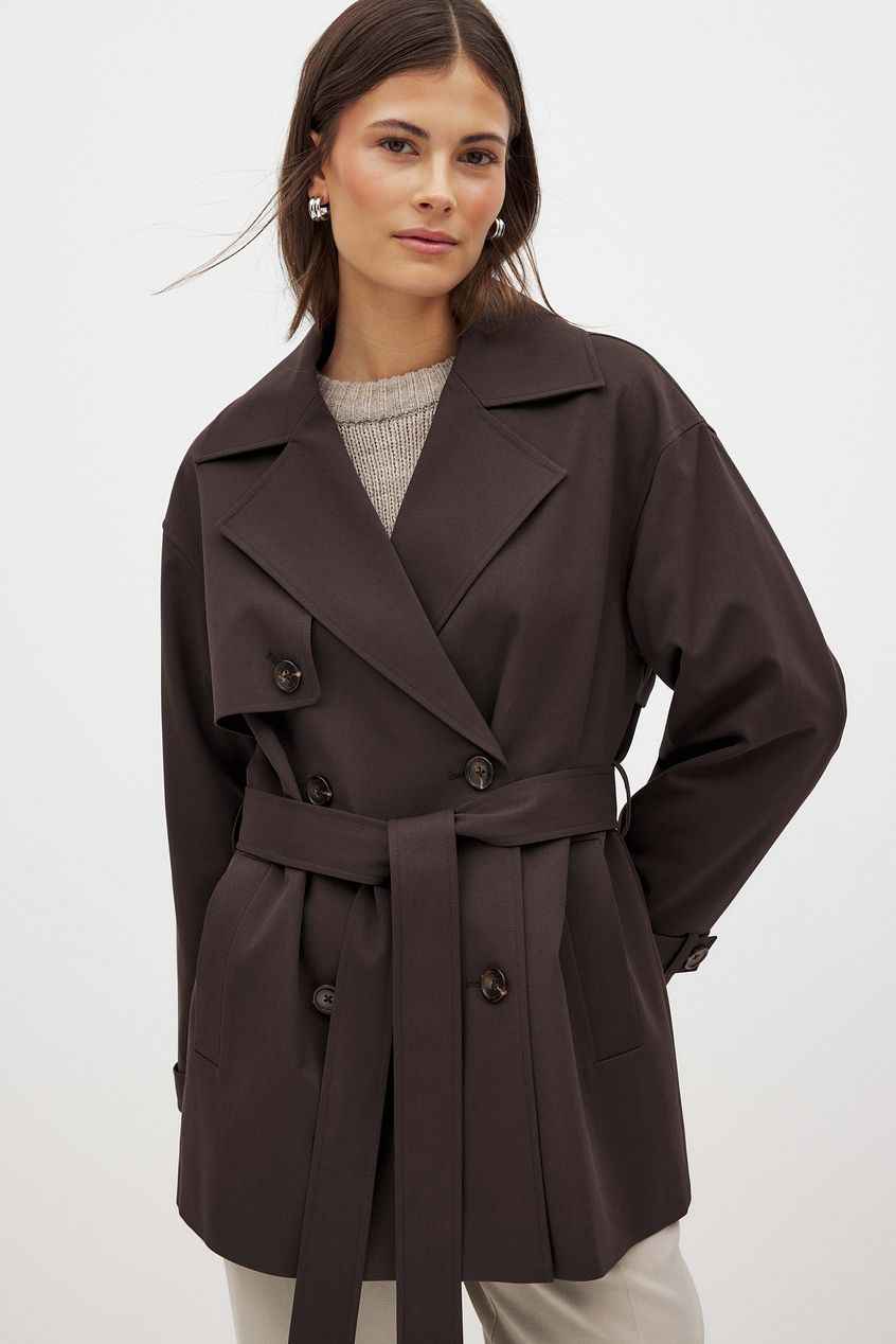Na-kd Belted Short Trenchcoat