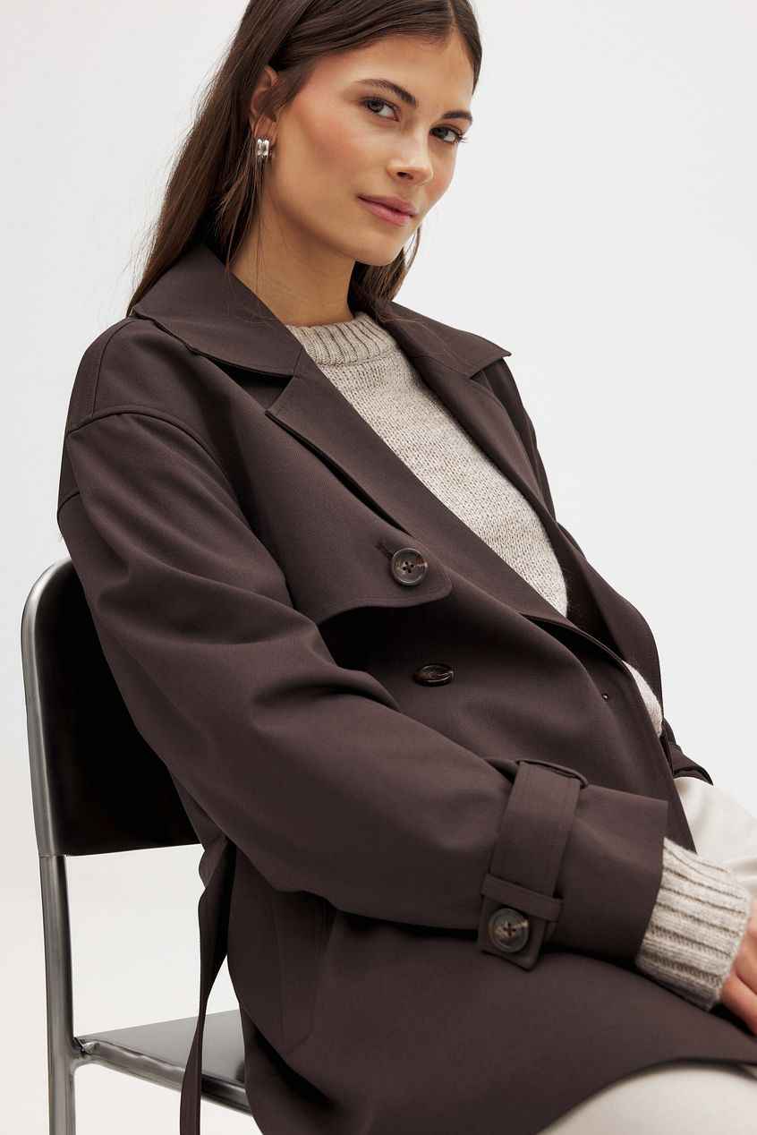 Na-kd Belted Short Trenchcoat