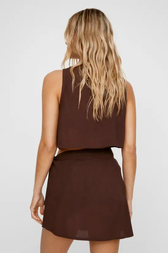 NastyGal - SET Crop Top and Mini Sarong Cover Up Set