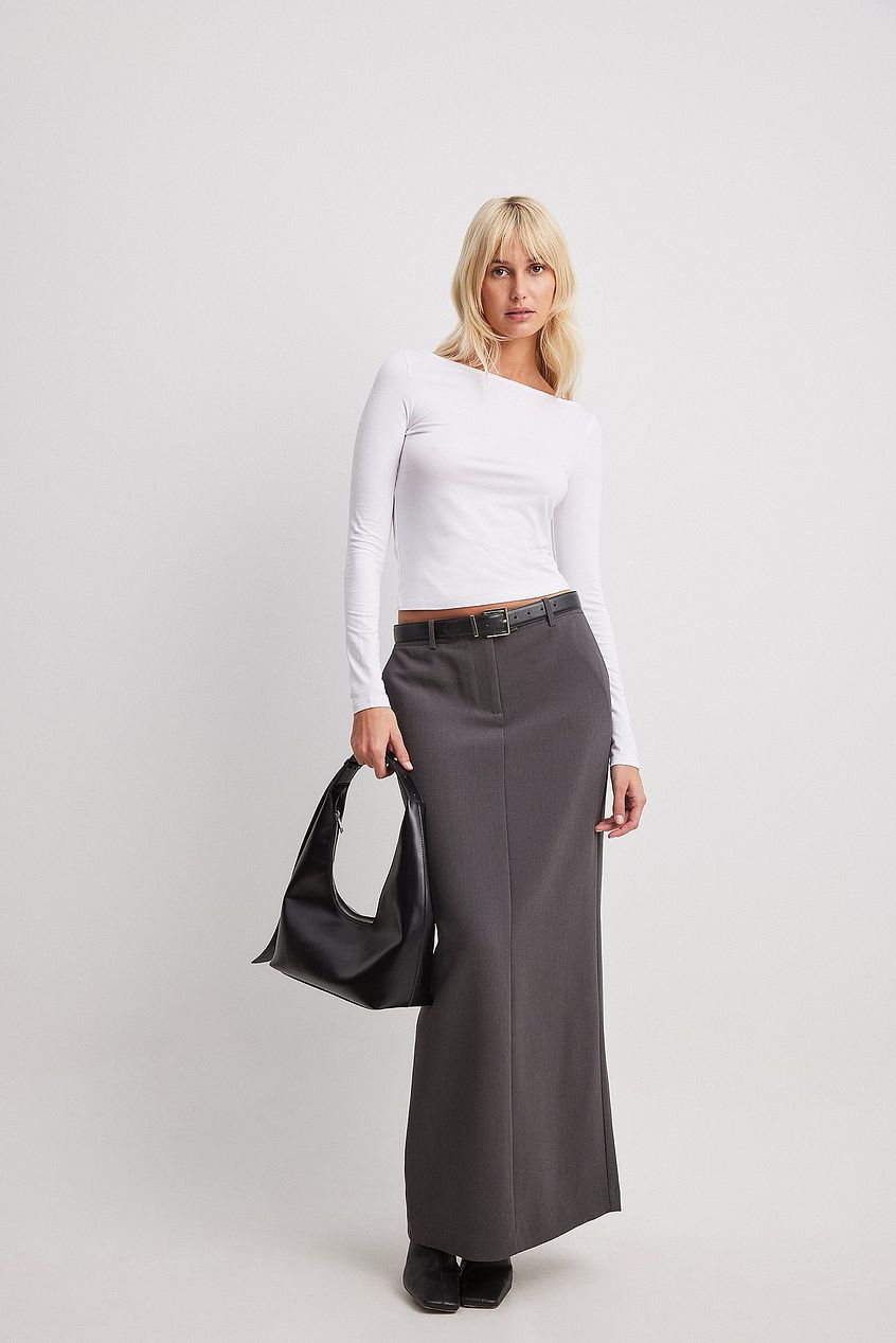 Boat Neck Long Sleeve Top