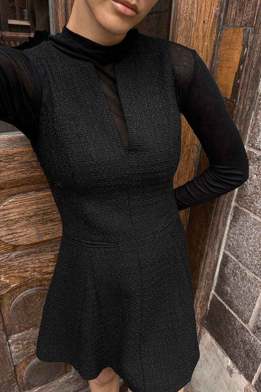 Na-kd Boucle V Neck Mini Dress