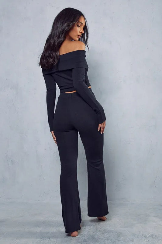 Bardot Rib Top