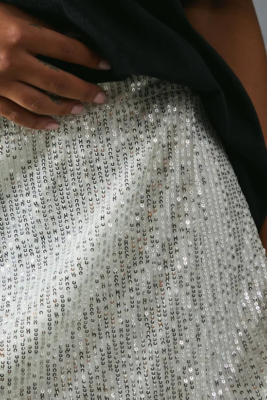 Sequin Wrap Over Skort