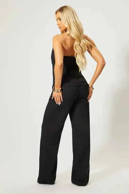 MissPap Tailored Bandeau Split Side Top