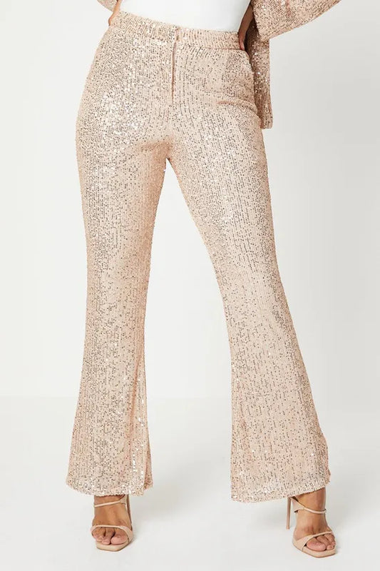 Sequin Flared Trouser
