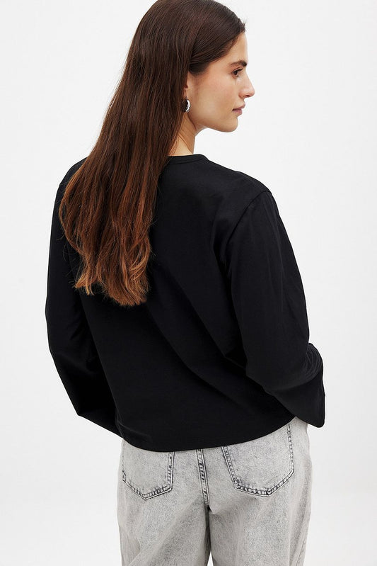 Na-kd Button Long Sleeve Top