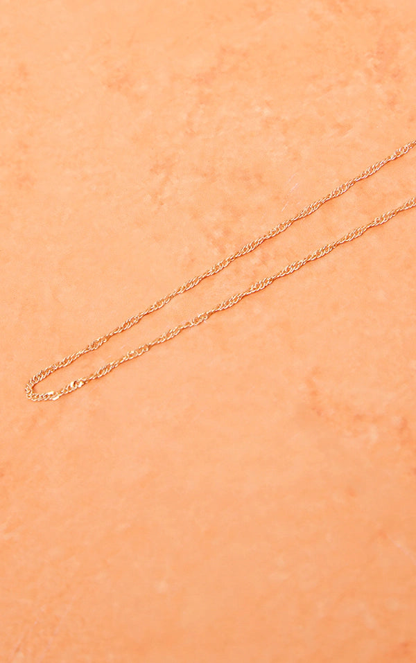 Gold Fine Twisted Belly Chain