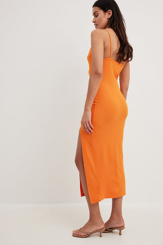 Gathered Front Strap Dress